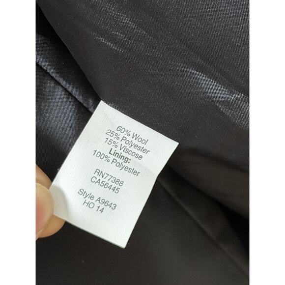 J Crew Womens Toggle Wool Blend Long Coat Size 14 Black Heavyweight Winter Coat - Picture 13 of 14